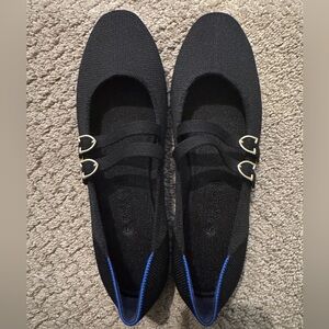 Rothy’s. Mary Jane double strap. Black. New.